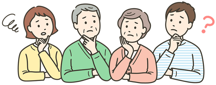 悩んでいる人のイラスト